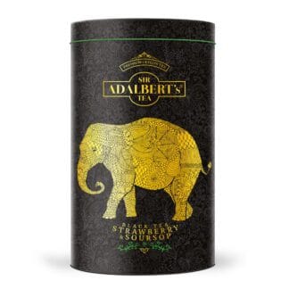 ADALBERT'S BLACK TEA STRAWBERRY & SOURSOP LIŚCIASTA 100G PUSZKA