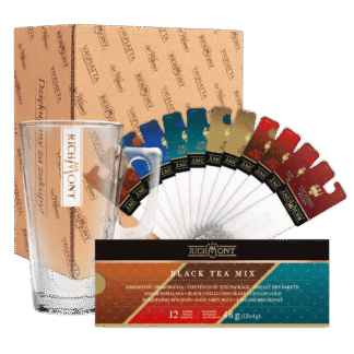 Richmont Black Tea Mix 12 Saszetek + Szklanka Hot Winter