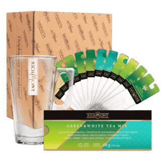 Richmont Green & White Tea Mix 12 Saszetek + Szklanka Hot Winter
