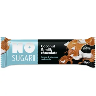 Eurohansa - NO SUGAR Baton Kokosowy w Czekoladzie Mlecznej Bez Cukru - 40g
