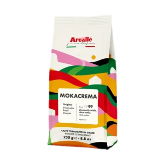 Kawa ziarnista Arcaffe Mokacrema 250g, mieszanka arabiki, o delikatnym, kremowym smaku