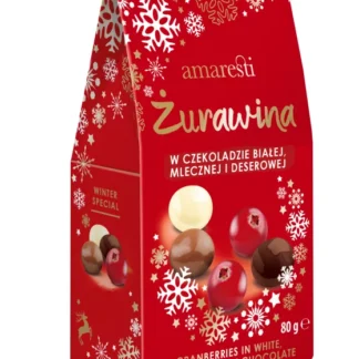 Eurohansa - Amaresti Żurawina w Czekoladzie Białej, Mlecznej i Deserowej - Winter Special 80g