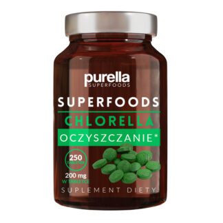 Purella Superfoods Oczyszczanie Chlorella Suplement Diety 250 Kapsułek