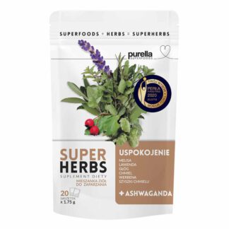 Purella Superfoods Superherbs Mieszanka Ziół do Zaparzania Uspokojenie 20 Saszetek