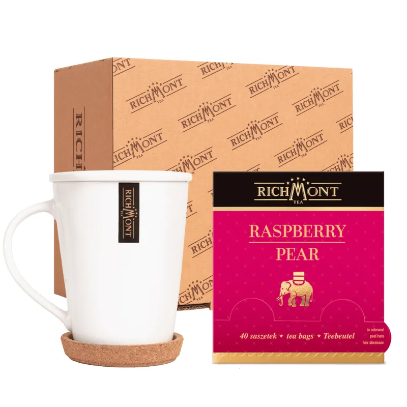 Herbatka Richmont Raspberry Pear 40 szt porcelanowy zestaw do herbaty