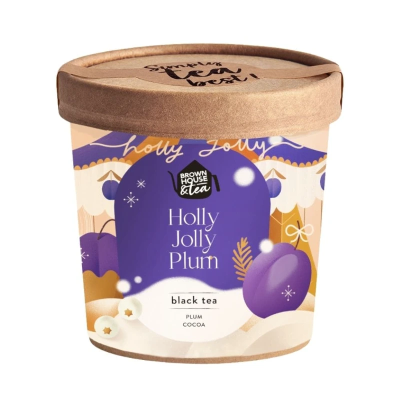 Brown House Tea - Holly Jolly Plum - herbata czarna sypana 50g