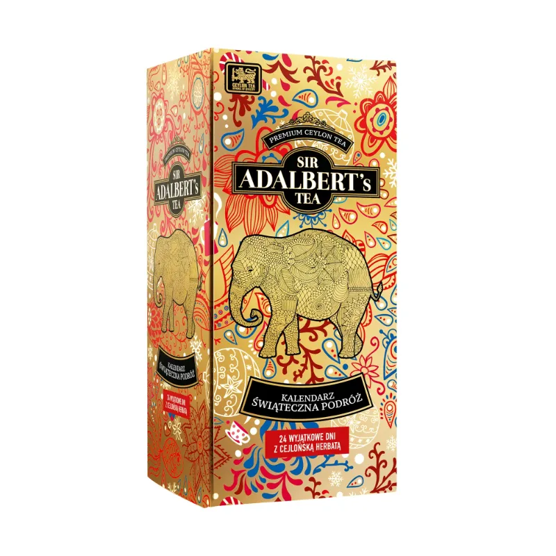 Adalbert's Tea KALENDARZ ŚWIĄTECZNA PODRÓŻ (złoty) 48 g