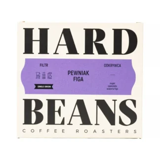 Opakowanie kawy Single Origin Pełniak Figa od Hard Beans prezentuje unikalne połączenie aromatów, w tym nugatu, czekolady i suszonej figi. Idealna dla miłośników wyjątkowych smaków, kawa ta dostarczy niezapomnianych doznań podczas parzenia i degustacji.