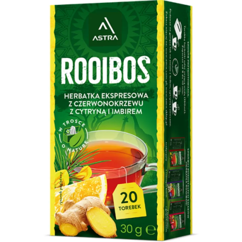 ASTRA - ROOIBOS z cytryną i imbirem - 20 Saszetek