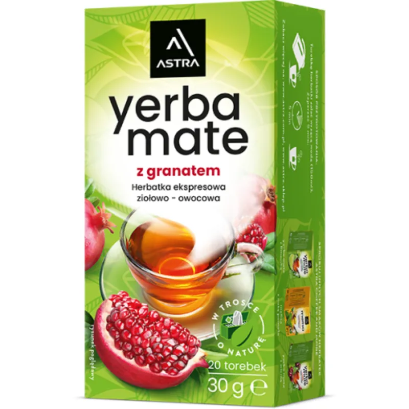 ASTRA - YERBA MATE z granatem - 20 Saszetek
