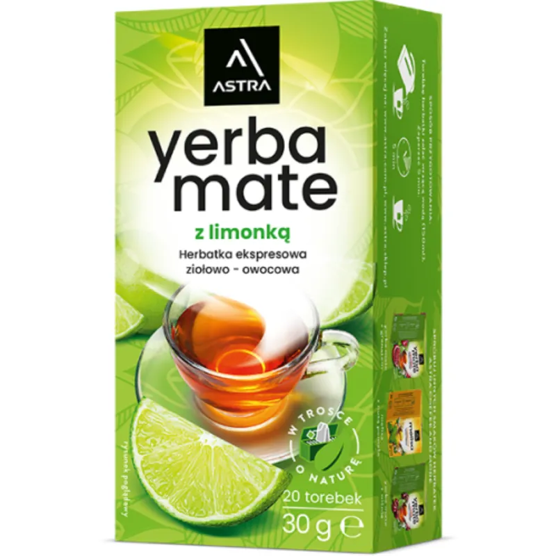 ASTRA - YERBA MATE z limonką - 20 Saszetek