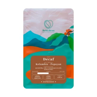 BeMyBean Kolumbia Popayan Natural Sugarcane Espresso bezkofeinowa 1 kg