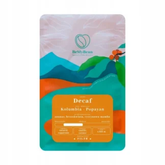 BeMyBean - Kolumbia Popayan Natural Sugarcane Filter - bezkofeinowa kawa ziarnista 1 kg